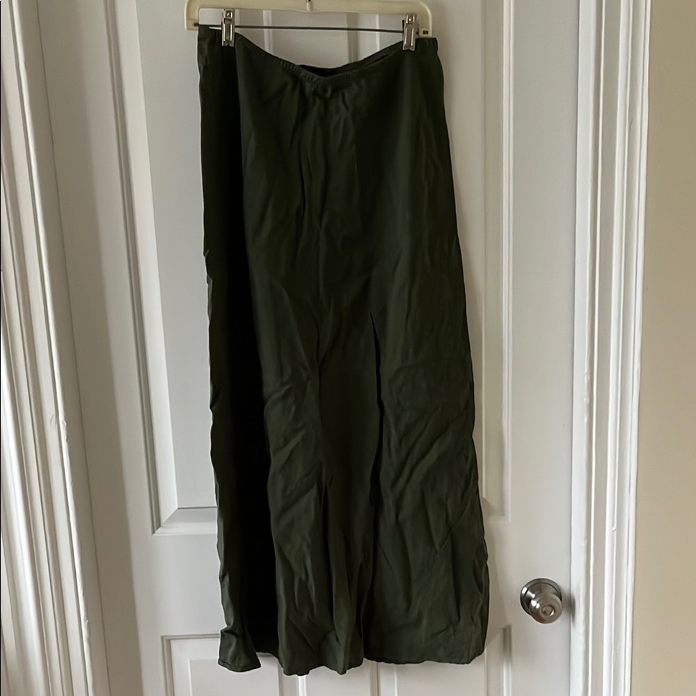 Dark Olive Green Maxi Skirt